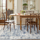 Margot Washable Vintage Distressed Blue Rug Area Rugs Lahome