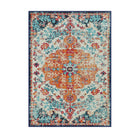 Reine Washable Bohemian Floral Medallion Orange Rug Clearance Rugs Lahome 2' x 3'