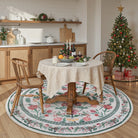 Sylvie Christmas Washable Boho Modern Parisian Garden Floral Ivory Rug Area Rugs Lahome