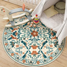 Rosalie Washable Boho Birdsong Floral Garden Beige Rug Clearance Rugs Lahome