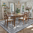 Dorval Washable Vintage Woodland Charcoal Gray Rug Area Rugs Lahome