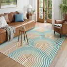 Namia Washable Modern Arch Stripe Colorful Rug Rugs Lahome