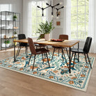 Rosalie Washable Boho Birdsong Floral Garden Beige Rug Clearance Rugs Lahome