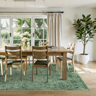 Velora Washable Vintage Dark Green Rug Area Rugs Lahome 6' x 9'