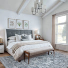 Alene Washable Vintage Medallion Floral Dark Grey Rug Area Rugs Lahome
