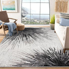 Lahome Modern Abstract Firework Black Area Rug
