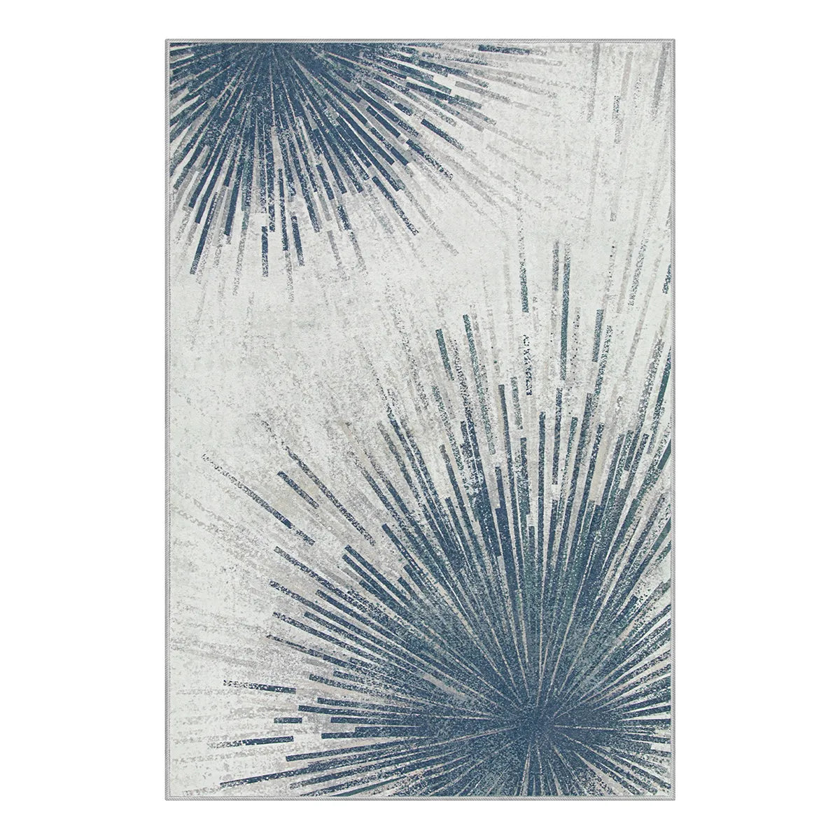 Lahome Modern Abstract Firework Blue Gray 6x9 Area Rug