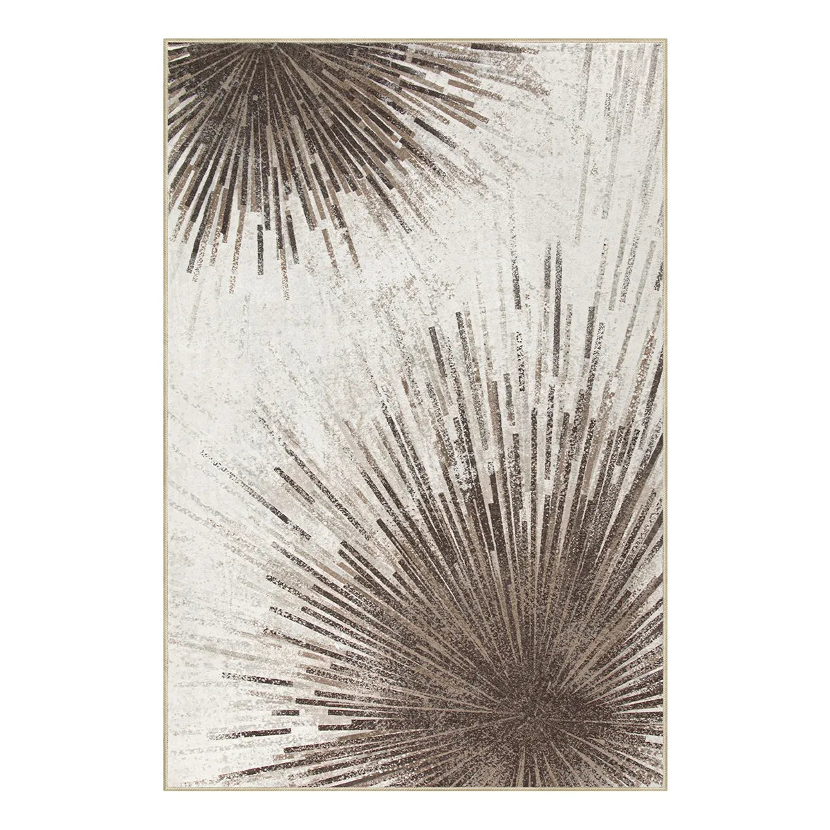Lahome Modern Abstract Firework Brown Area Rug