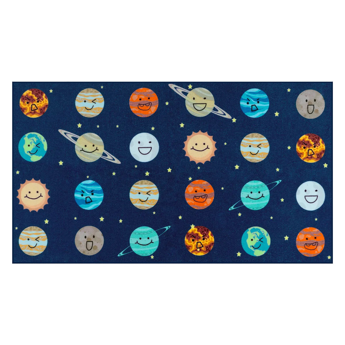 Galaxie Schoolgirl Style Smile Blue Classroom Rug Kids Rugs Lahome 7.6' x 13'