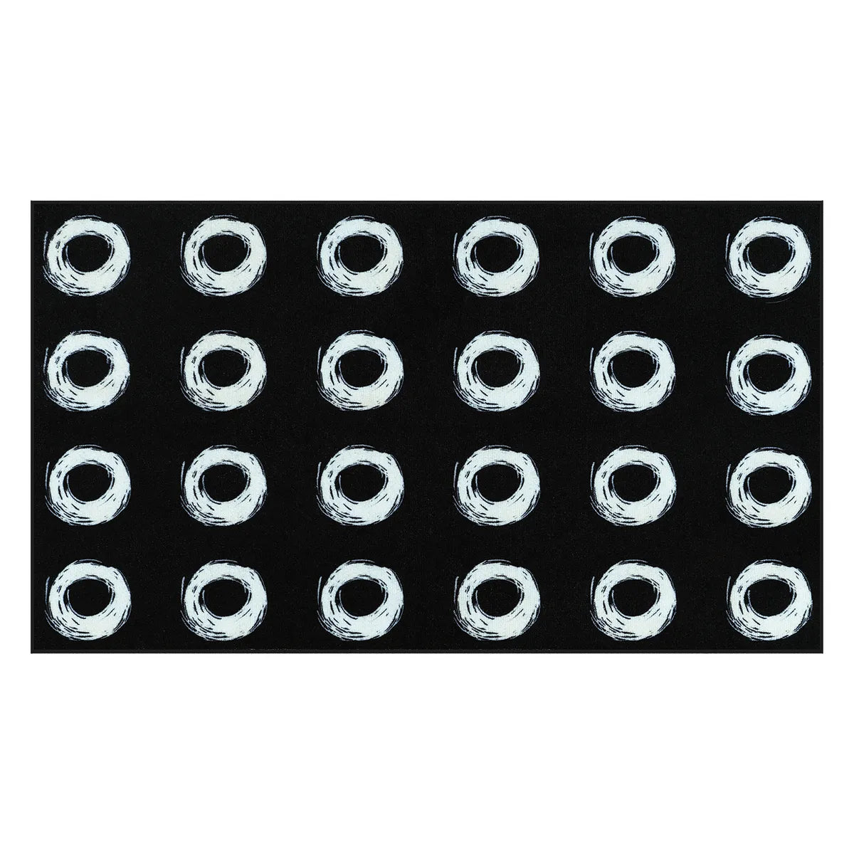 Mimot Schoolgirl Style Loop Black/White Classroom Rug Kids Rugs Lahome 7.6' x 13'