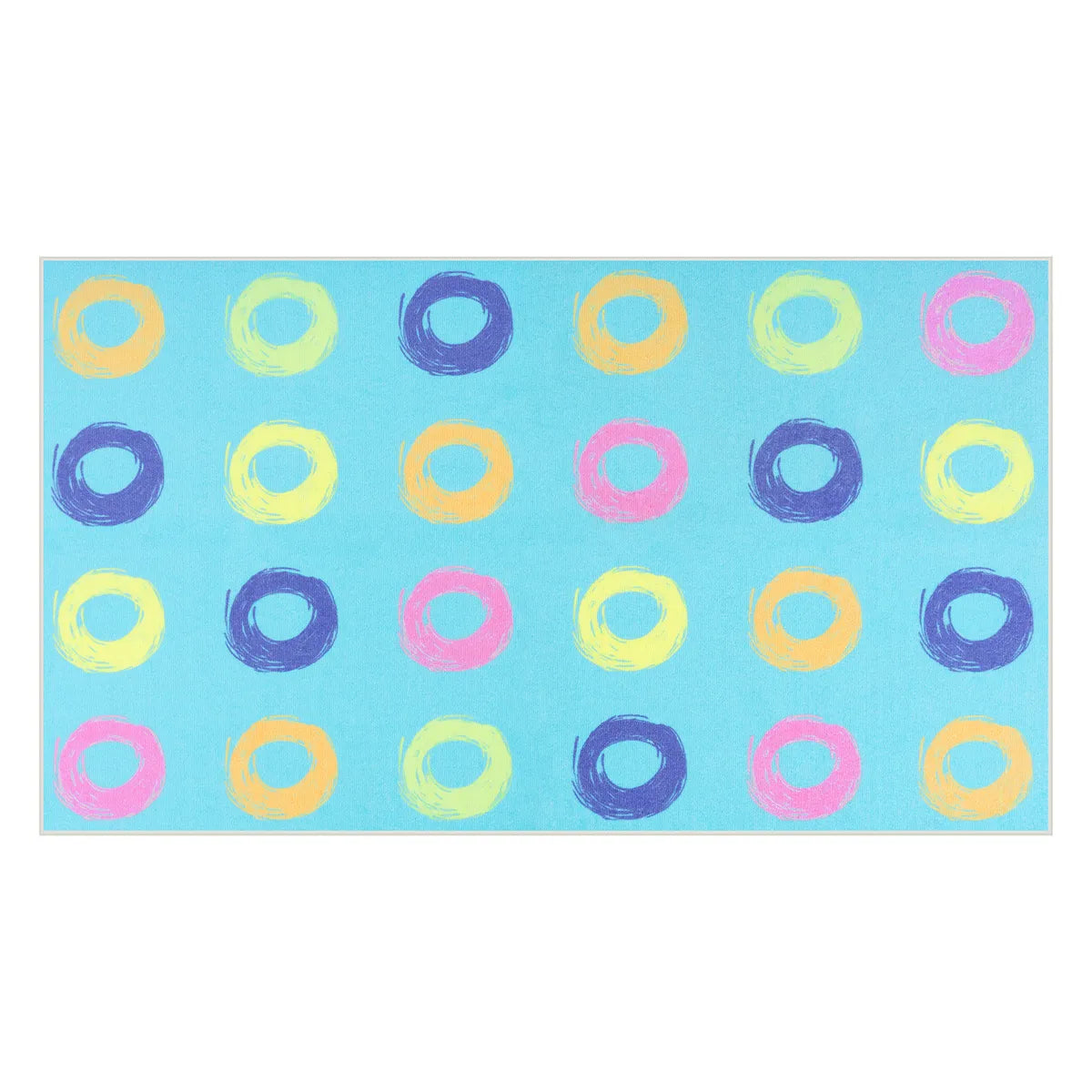 Mimot Schoolgirl Style Loop Blue Classroom Rug Kids Rugs Lahome 7.6' x 13'