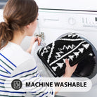 Lahomerugs Boho Bathroom Rugs Black Tribal Bath Mat Western Non-Slip Absorbent Bath Rug Bath mats Plush Soft Farmhouse Geometric Bathroom Floor Mat for Shower Toilet Tub, 18x26 inch Lahomerugs Lahome