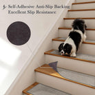 Lahomerug Stair Treads Non Slip 15PCS 8"x30" Linen Stair Runner, Self-Adhesive Peel and Stick Stair Treads for Wooden Steps, Washable Anti-Slip Backing Indoor Staircase Step Treads for Kids Elders Dogs, Anti-slip floor mats for use on staircases Lahomerug Lahome