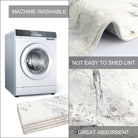 LahomeGlobal Bath Mat 18x47 inch Gray Marble Runner Velvet Non-Slip Bathroom Rug Modern Long Bath Rug Soft Luxury Microfiber Machine Washable Floor Carpet for Bathroom Tub Shower LahomeGlobal Lahome