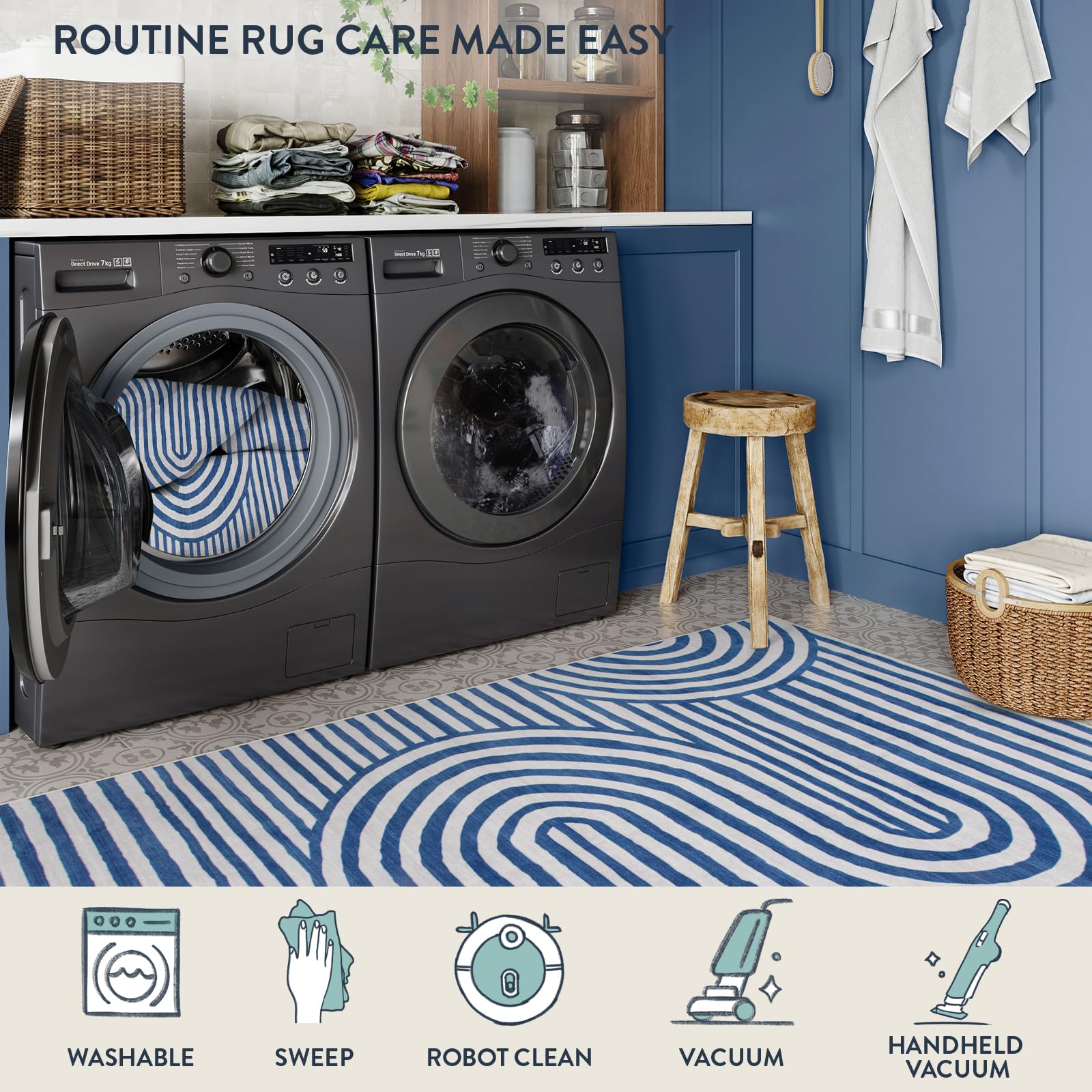 LahomeGlobal Modern 8x10 Area Rugs, Non-Slip Soft Green Rugs for Living Room,Ultra-Thin Bedroom Rug Washable Stain Resistance,Non-Shedding Large Carpet for Office Dining Room Kids Playroom Rug(8'X10',Green) LahomeGlobal Lahome