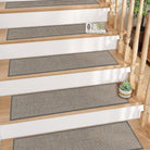 Lahomerug Stair Treads Non Slip 15PCS 8"x30" Linen Stair Runner, Self-Adhesive Peel and Stick Stair Treads for Wooden Steps, Washable Anti-Slip Backing Indoor Staircase Step Treads for Kids Elders Dogs, Anti-slip floor mats for use on staircases Lahomerug Lahome