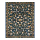 Lahomerug Floral Print Area Rug 5x7, Washable Dark Green Rugs for Living Room, Non Slip Soft Large Rugs for Bedroom, Stain Resistant Dining Room Mat Indoor Floor Carpet for Dorm Lahomerug Lahome