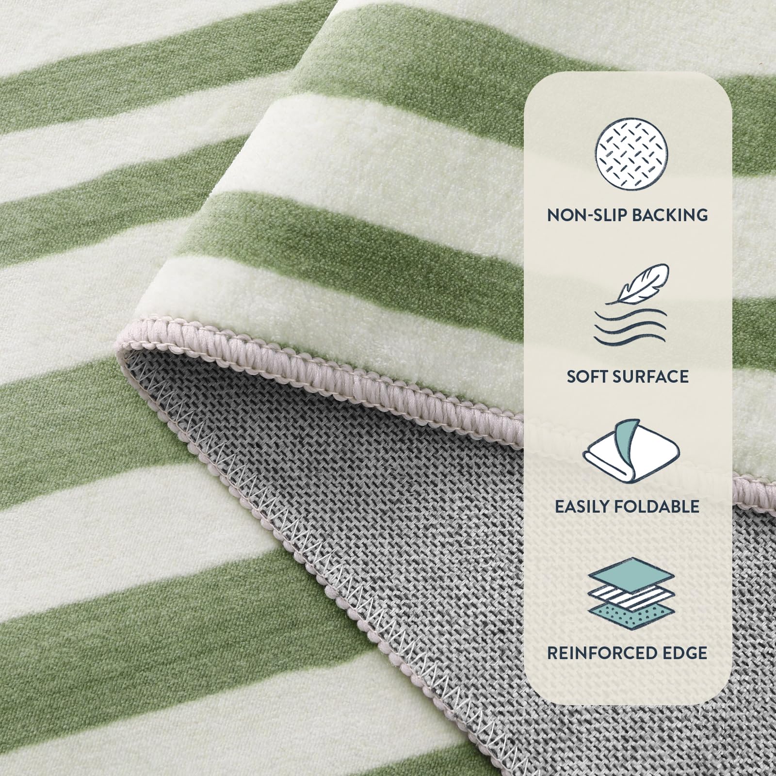 LahomeGlobal Modern 8x10 Area Rugs, Non-Slip Soft Green Rugs for Living Room,Ultra-Thin Bedroom Rug Washable Stain Resistance,Non-Shedding Large Carpet for Office Dining Room Kids Playroom Rug(8'X10',Green) LahomeGlobal Lahome