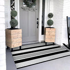 Lahomerugs Black & White Outdoor Rug 3x5 Cotton Hand-Woven Striped Porch Rugs Machine Washable Entryway Rug Indoor Outdoor Area Rug Front Door Rug Floor Mat for Farmhouse/Living Room/Home Entrance Door mats Lahomerugs Lahome Default Title