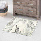 LahomeGlobal Bath Mat 18x47 inch Gray Marble Runner Velvet Non-Slip Bathroom Rug Modern Long Bath Rug Soft Luxury Microfiber Machine Washable Floor Carpet for Bathroom Tub Shower LahomeGlobal Lahome