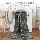 Lahomerug Floral Print Area Rug 5x7, Washable Dark Green Rugs for Living Room, Non Slip Soft Large Rugs for Bedroom, Stain Resistant Dining Room Mat Indoor Floor Carpet for Dorm Lahomerug Lahome