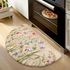 Lahomerug Anti Fatigue Mats for Kitchen Floor 17"x59"+17"x29", Farmhouse Floral Kitchen Rugs, Cushioned Memory Foam Kitchen Mats, Comfort Standing Mat for Laundry, Office, Sink, Desk Brown, Anti-fatigue floor mats Lahomerug Lahome 1'6" x 2'4" (Semicircular) Floral/Brown