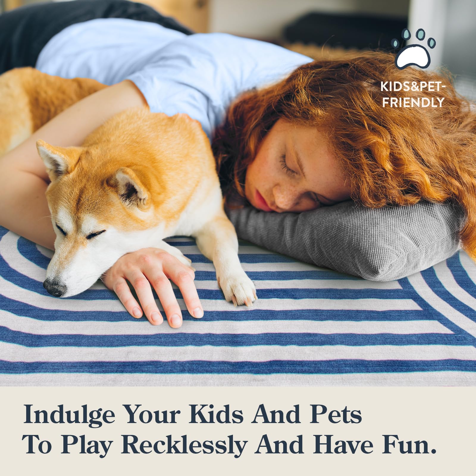 LahomeGlobal Modern 8x10 Area Rugs, Non-Slip Soft Green Rugs for Living Room,Ultra-Thin Bedroom Rug Washable Stain Resistance,Non-Shedding Large Carpet for Office Dining Room Kids Playroom Rug(8'X10',Green) LahomeGlobal Lahome