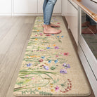 Lahomerug Anti Fatigue Mats for Kitchen Floor 17"x59"+17"x29", Farmhouse Floral Kitchen Rugs, Cushioned Memory Foam Kitchen Mats, Comfort Standing Mat for Laundry, Office, Sink, Desk Brown, Anti-fatigue floor mats Lahomerug Lahome 59"L x 17.3"W x 0.5"Th Floral/Brown
