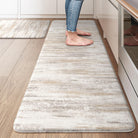 Lahomerugs Anti Fatigue Kitchen Mats 17"x47"+17"x29", Abstract Kitchen Rugs Sets of 2, Non Slip Kitchen Mats for Floor, Anti-fatigue floor mats, Cushioned Comfort Standing Mats for Sink, Laundry, Office, Desk Multi-Blue Lahomerugs Lahome 20" x 47"+20" x 32"--0.47 inches Light Brown/Multi