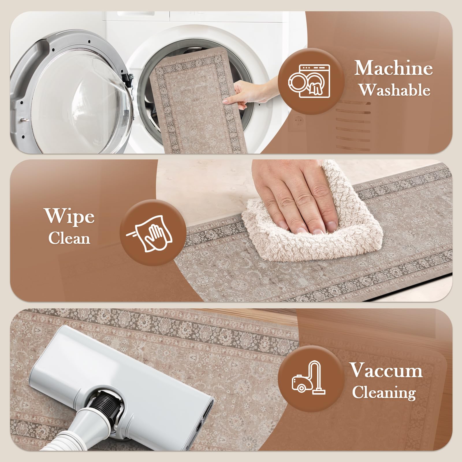 LahomeGlobal Vintage Stair Treads for Wooden Steps Indoor 15PCS 30"x8" Non-Slip Stair Runner Carpet Stair Treads Mats Staircase Step Treads for Kids, Elders and Dogs, Rubber Step Covers, Anti-slip floor mats for use on staircases LahomeGlobal Lahome