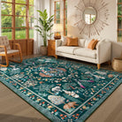 Avine Washable Bohemian Botanical Animals Green Rug Rugs Lahome 8' x 10'