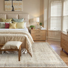 Almora Washable Vintage Distressed Ivory Rug Area Rugs Lahome