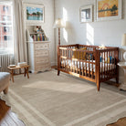 Brise Washable Farmhouse Scalloped Charcoal Grey Rug Rugs Lahome 8' x 10'