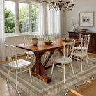 Brise Washable Farmhouse Scalloped Olive Green Rug Rugs Lahome