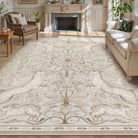 Dorval Washable Vintage Woodland Beige Rug Area Rugs Lahome 8' x 10'