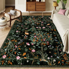 Elowen Washable Boho Forest Botanical Black Rug Rugs Lahome 8' x 10'