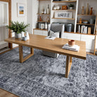 Elysee Washable Vintage Traditional Medallion Black Rug Area Rugs Lahome