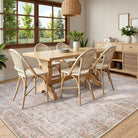 Elysee Washable Vintage Traditional Medallion Khaki Rug Area Rugs Lahome