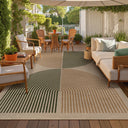 Enfys Washable Modern Rainbow Easy Jute Black/Beige Indoor/Outdoor Rug Clearance Rugs Lahome 8' x 10'