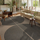 Enfys Washable Modern Rainbow Easy Jute Black Indoor/Outdoor Rug Clearance Rugs Lahome 8' x 10'