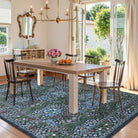 Giverny Washable Maximalism Vintage French Floral Blue Rug Rugs Lahome