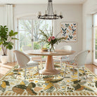 Herbier Washable Botanical Leaf Beige Rug Rugs Lahome