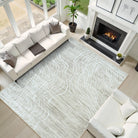 Ondel Washable Abstract Terrain Beige Rug Area Rugs Lahome