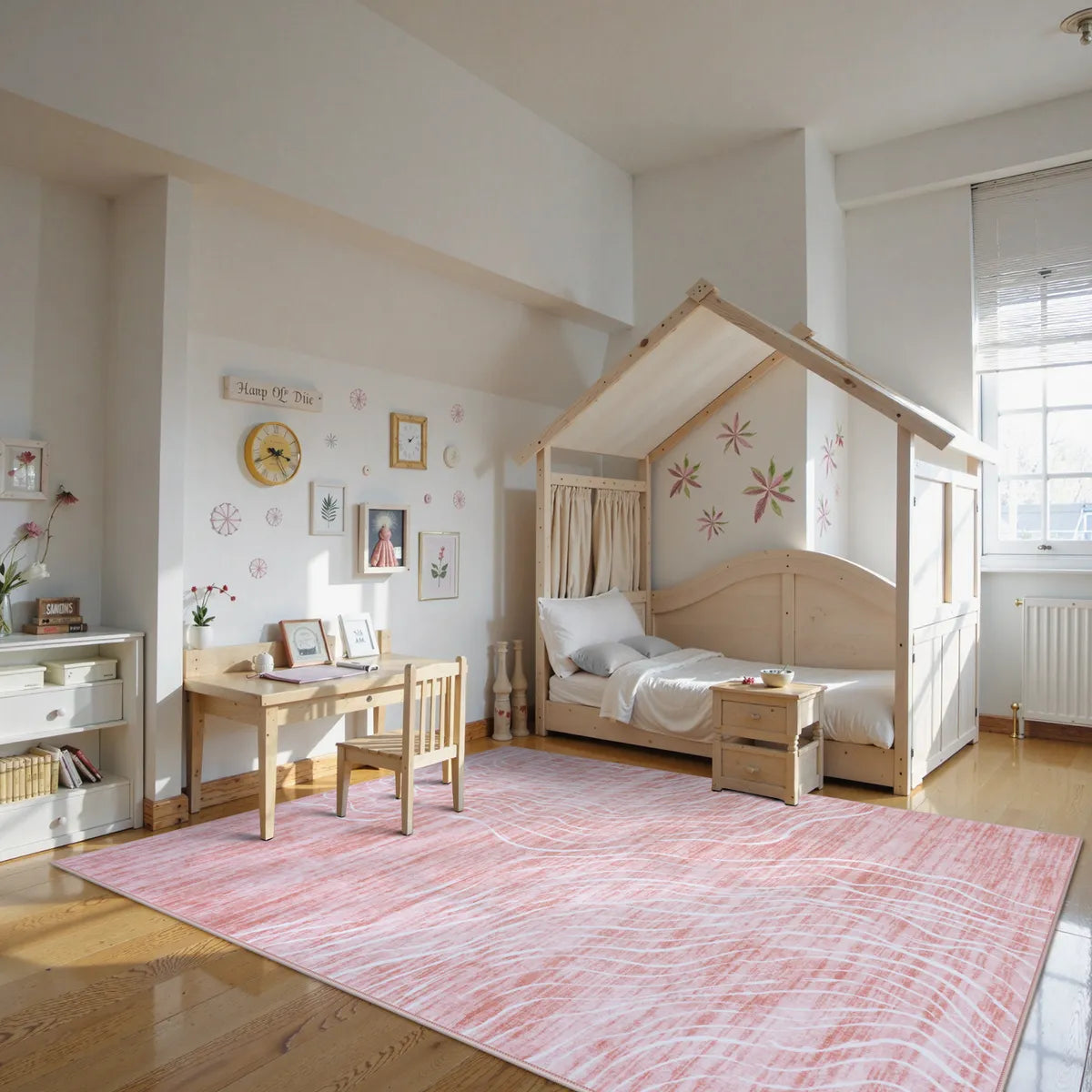 Ondel Washable Abstract Terrain Pink Rug Area Rugs Lahome
