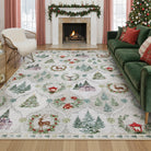 Pascal Christmas Washable World Moroccan Beige Rug Area Rugs Lahome 8' x 10'