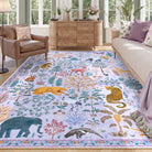 Roam Washable Jungle Animals Purple Rug Rugs Lahome