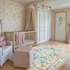 Stacy Washable Floral Vintage Botanical Light-Pink Rug Area Rugs Lahome