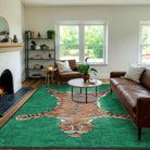 Totem Washable Aesthetic Tiger Green Rug Rugs Lahome 8' x 10'