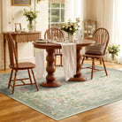 Verena Washable Vintage Floral Butterfly Sage Green Rug Area Rugs Lahome