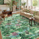 Vernay Washable Forest Woodland Green Rug Area Rugs Lahome